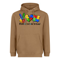 Toasted Coconut peace love  cure Heavyweight Hoodie - AdoDesignShop