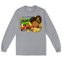 Heather Grey black girl magic Long Sleeve Tee - FaDigitalArtStudio