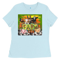Baby Blue farm life with animals Ladies Tee - TumblerDesignByShophia