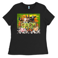 Black farm life with animals Ladies Tee - TumblerDesignByShophia
