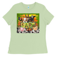 Matcha farm life with animals Ladies Tee - TumblerDesignByShophia
