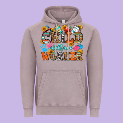Child Welfare Worker Vintage Hoodie Designed By Oliviacreatesart