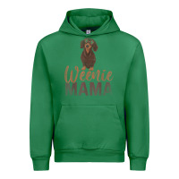 Emerald Dog Lover Women Gift Weenie Mama Pet Mom Wiener Dachshund Urban Hoodie - maiPhamDesign