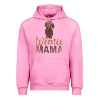 Fuchsia Pink Dog Lover Women Gift Weenie Mama Pet Mom Wiener Dachshund Urban Hoodie - maiPhamDesign