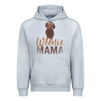 Heather Grey Dog Lover Women Gift Weenie Mama Pet Mom Wiener Dachshund Urban Hoodie - maiPhamDesign