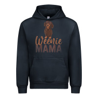 Navy Dog Lover Women Gift Weenie Mama Pet Mom Wiener Dachshund Urban Hoodie - maiPhamDesign