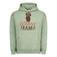 Pigment Oil Green Dog Lover Women Gift Weenie Mama Pet Mom Wiener Dachshund Urban Hoodie - maiPhamDesign