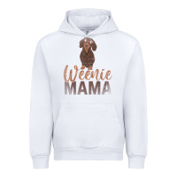White Dog Lover Women Gift Weenie Mama Pet Mom Wiener Dachshund Urban Hoodie - maiPhamDesign
