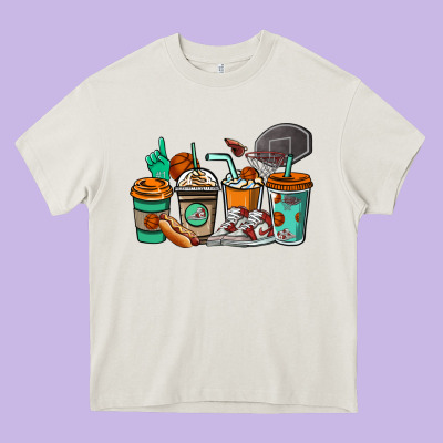 Basketball Coffee Cups Heavy Core Tee Designed By Nancycooperartshop