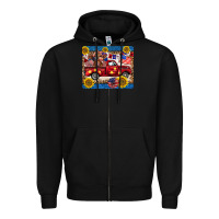 Black 4th of july truck cow mousepad Zipper Hoodie - BarkalooDesign