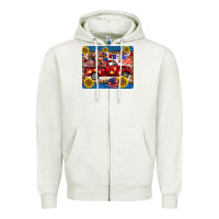 Oatmeal Heather 4th of july truck cow mousepad Zipper Hoodie - BarkalooDesign