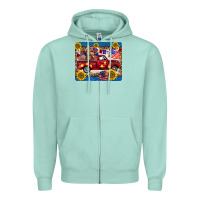 Seafoam 4th of july truck cow mousepad Zipper Hoodie - BarkalooDesign