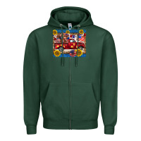 Sports Green 4th of july truck cow mousepad Zipper Hoodie - BarkalooDesign