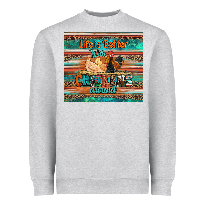 Life Is Better With Chickens Around Chicken Coop Heavyweight Sweatshirt by Artiststas | Teevron