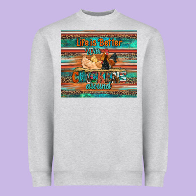 Life Is Better With Chickens Around Chicken Coop Heavyweight Sweatshirt Designed By Artiststas