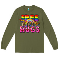 Army Green Free Mom hugs Long Sleeve Tee - FaDigitalArtStudio