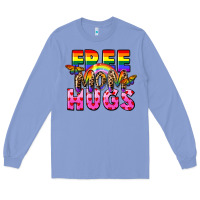 Colony Blue Free Mom hugs Long Sleeve Tee - FaDigitalArtStudio