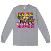 Heather Grey Free Mom hugs Long Sleeve Tee - FaDigitalArtStudio