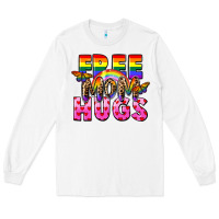 White Free Mom hugs Long Sleeve Tee - FaDigitalArtStudio