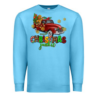 Ocean Blue christmas junkie Premium Sweatshirt - AdoDesignShop