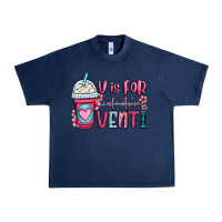 Navy v is for valentine venti coffee cup Urban Heavy Tee - OliviaCreatesArt