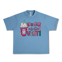 Pebble Blue v is for valentine venti coffee cup Urban Heavy Tee - OliviaCreatesArt