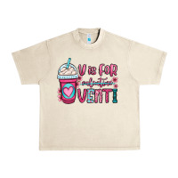 V Is For Valentine Venti Coffee Cup Urban Heavy Tee | Teevron