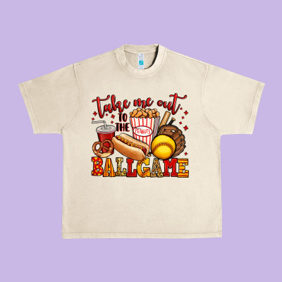 Take Me Out To The Ball Game Softball Urban Heavy Tee Designed By Jasminsmagicworld