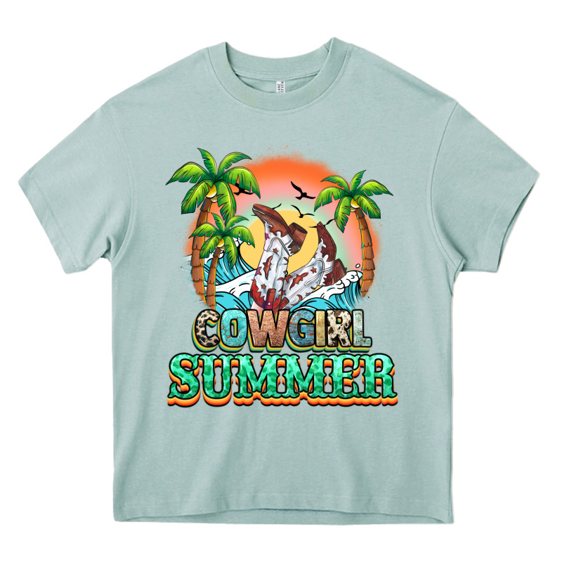 Cowgirl Summer Heavy Core Tee by NancyCooperArtShop | Teevron