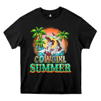 Black Cowgirl summer Heavy Core Tee - NancyCooperArtShop