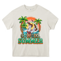 Cream Cowgirl summer Heavy Core Tee - NancyCooperArtShop
