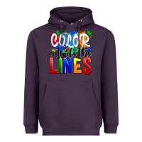 Plum color outside the lines Heavyweight Hoodie - AdoDesignShop