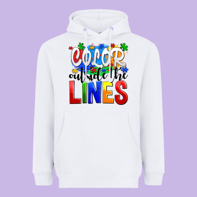 Color Outside The Lines Heavyweight Hoodie Designed By Adodesignshop