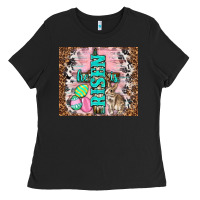 Black western he is risen with rabbit Ladies Tee - TumblerDesignByShophia
