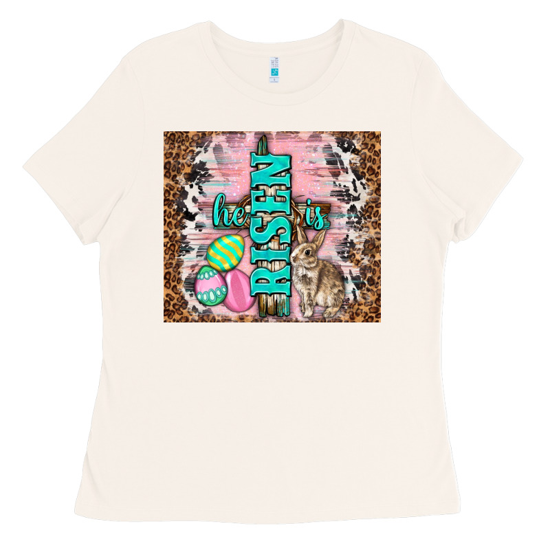Western He Is Risen With Rabbit Ladies Tee by TumblerDesignByShophia | Teevron