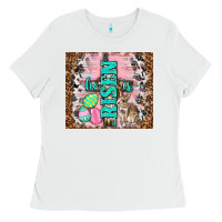 White western he is risen with rabbit Ladies Tee - TumblerDesignByShophia