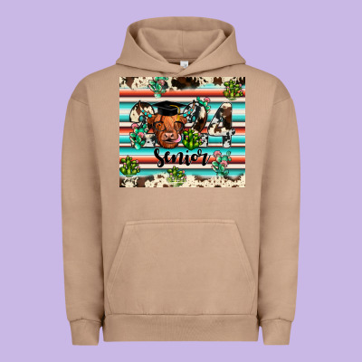 2024 Senior Cow Urban Hoodie Designed By Jahusdesignshop