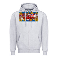 Heather Grey 4th of july truck cow license plate Zipper Hoodie - BarkalooDesign