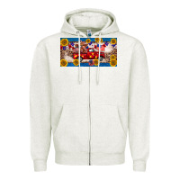 Oatmeal Heather 4th of july truck cow license plate Zipper Hoodie - BarkalooDesign