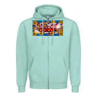 Seafoam 4th of july truck cow license plate Zipper Hoodie - BarkalooDesign
