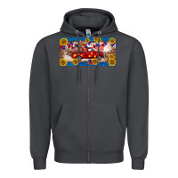Smoke 4th of july truck cow license plate Zipper Hoodie - BarkalooDesign