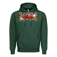 Sports Green 4th of july truck cow license plate Zipper Hoodie - BarkalooDesign