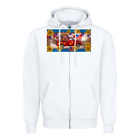 White 4th of july truck cow license plate Zipper Hoodie - BarkalooDesign