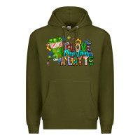 Army Green LIve Christmas Latte Premium Hoodie - CowhideDigitalArt