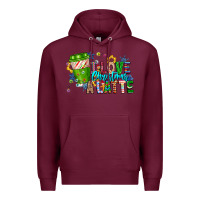 Burgundy LIve Christmas Latte Premium Hoodie - CowhideDigitalArt