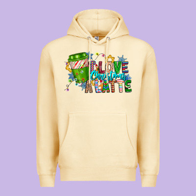 Live Christmas Latte Premium Hoodie Designed By Cowhidedigitalart