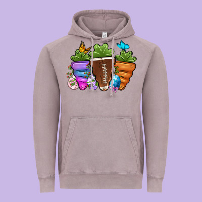 Football Easter Sports Carrots Vintage Hoodie Designed By Oliviacreatesart