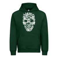 Forest Green Matching Family French Bulldog Dog Skull Costume Halloween Urban Hoodie - maiPhamDesign
