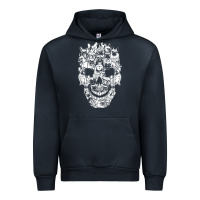 Navy Matching Family French Bulldog Dog Skull Costume Halloween Urban Hoodie - maiPhamDesign