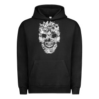 Pigment Black Matching Family French Bulldog Dog Skull Costume Halloween Urban Hoodie - maiPhamDesign